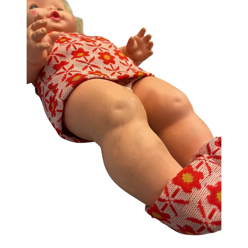 Vintage 1969 Mattel Baby Doll Blonde Blue Eyes MCM‎ Retro Handmade Outfit Mexico